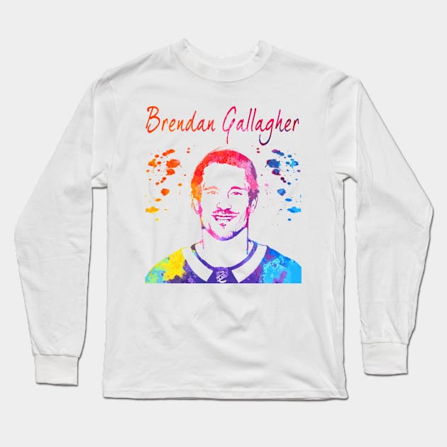 Brendan Gallagher Long Sleeve T-Shirt by Moreno Art